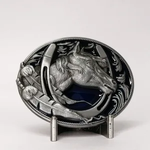 The Blue Stallion Belt Buckle