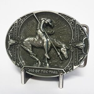 Vintage Blue Rodeo Horse Buckle
