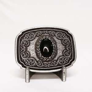 Black Obsidian Stone Belt Buckle