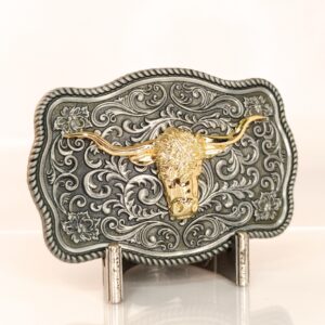 Filigree Rodeo Head Belt Buckle