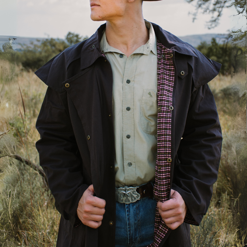 All-Weather Oilskin Long Coat