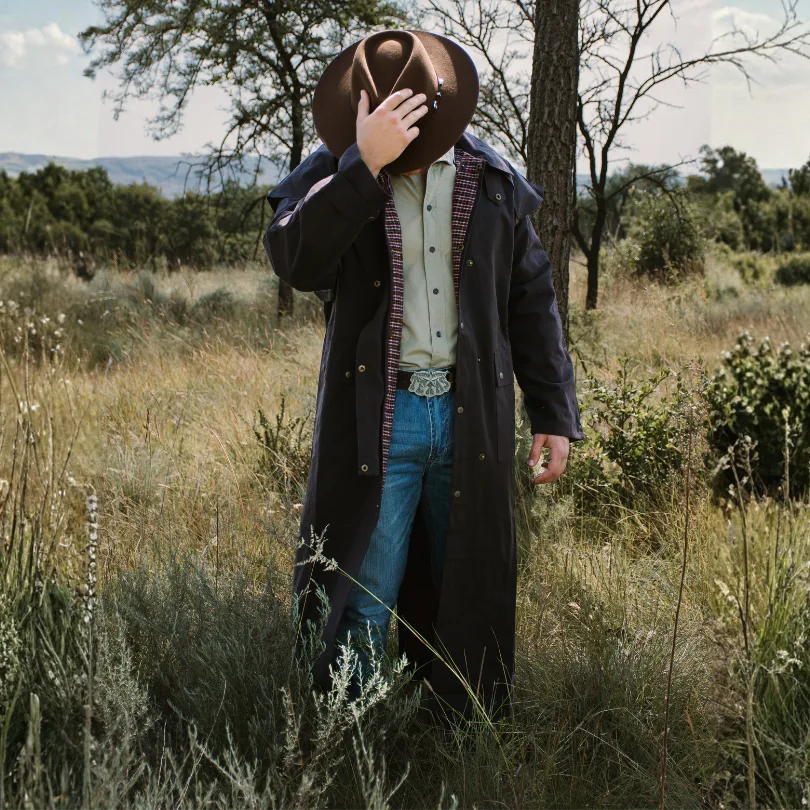 All-Weather Oilskin Long Coat