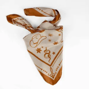 Wild Rag / Bandana - Dust Gold Cowboy Print