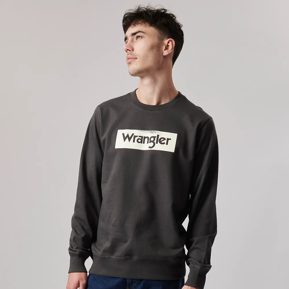Wrangler -Crew Fleece Asphalt Grey