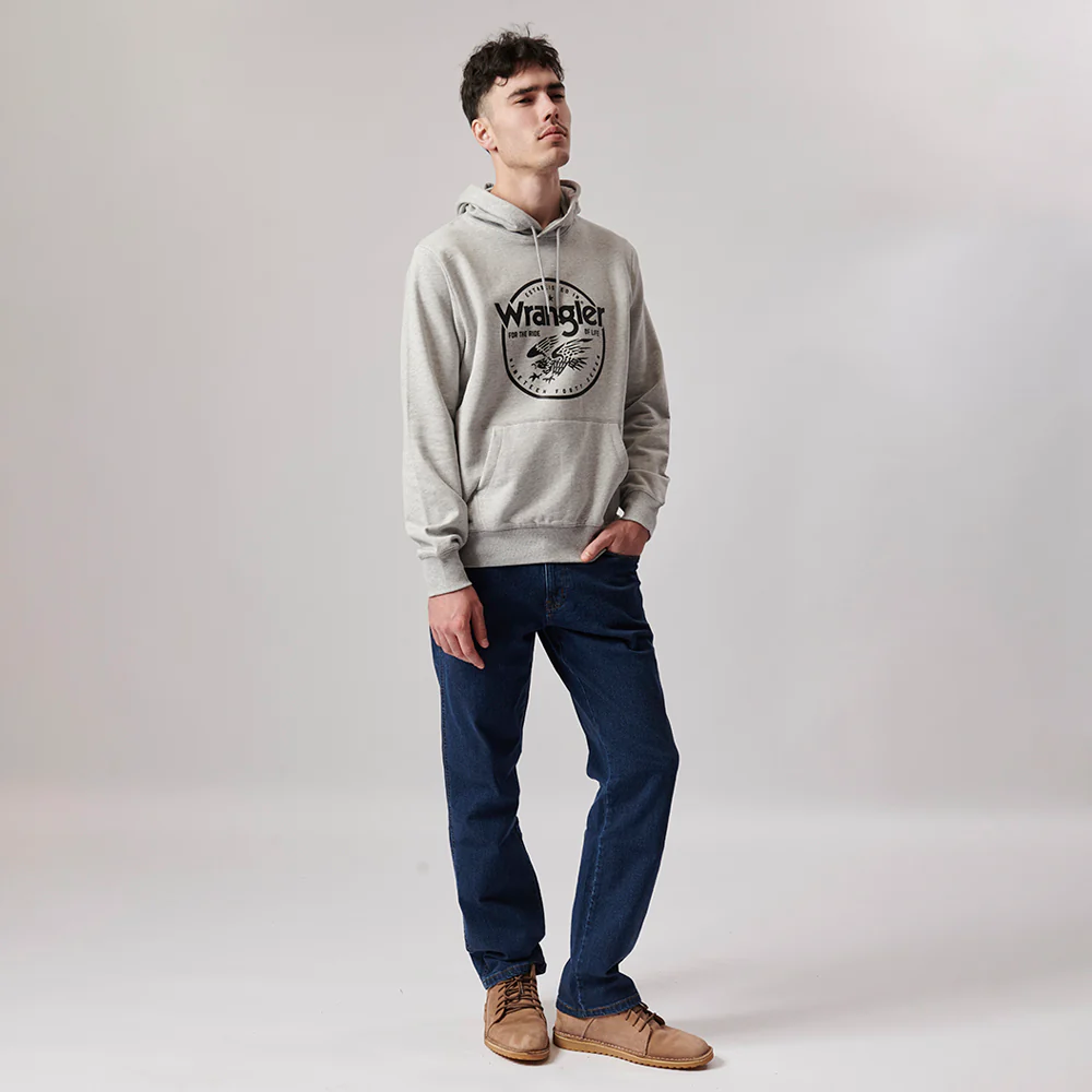 Wrangler -Hooded Fleece Melange Grey - Image 4