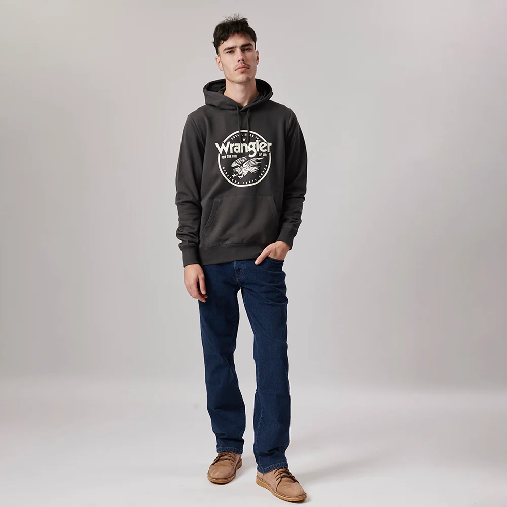 Wrangler -Hooded Fleece Asphalt Grey - Image 2