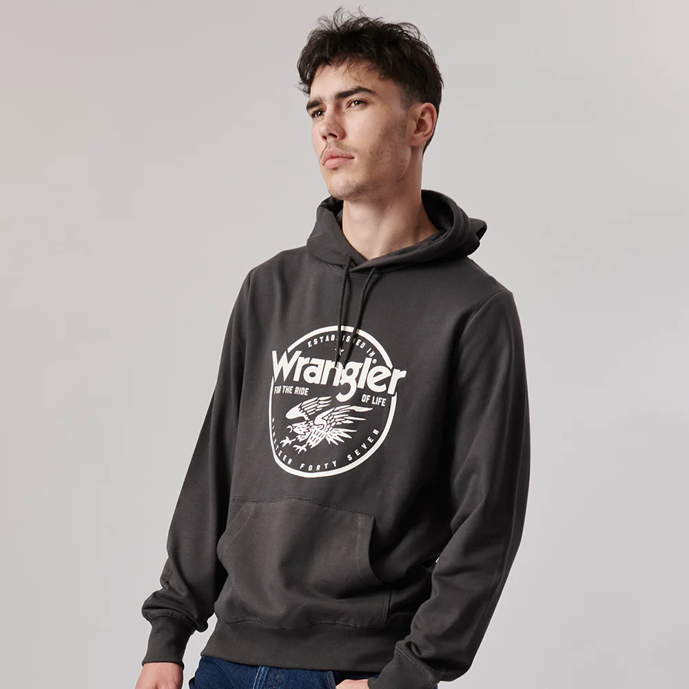 Wrangler -Hooded Fleece Asphalt Grey