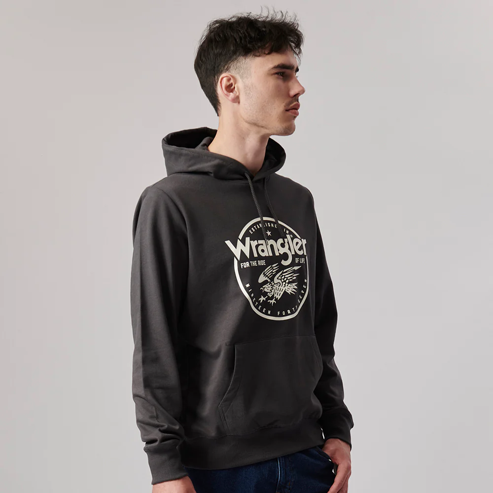 Wrangler -Hooded Fleece Asphalt Grey - Image 4