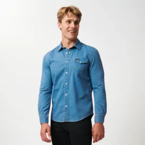 Wrangler - Medium Blue Denim Shirt