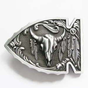 Arrow Bull Head Belt Buckle