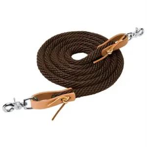 Weaver 8' Poly Roper Reins with Scissor Snap - Brown