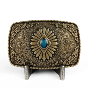 Bronze Square Western Belt Buckle