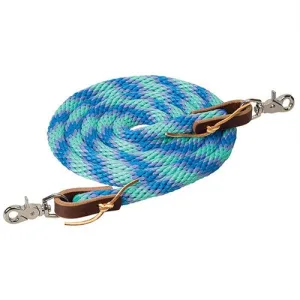 Weaver 5/8x8' Poly Roper Reins with Scissor Snap - Brown (French Blue)