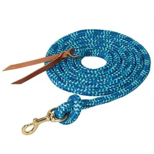 Weaver Poly Cowboy Lead with Snap, 5/8" x 10' Blue