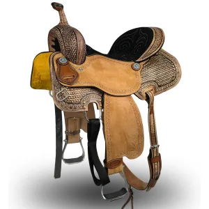 Western Saddle - The "All-Fired" Barrel Racer